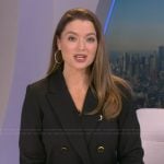Dani’s black double breasted blazer on Good Morning America