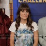 Dani Klarić’s blue floral tulle dress on Good Morning America