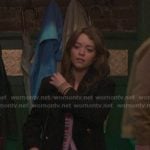 Dani’s pink and yellow striped cardigan on Greys Anatomy