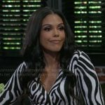 Dani’s zebra print wrap dress on Beyond the Gates