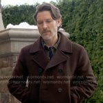 Daniel’s brown peacoat on The Young and the Restless