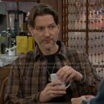 Daniel’s brown plaid shirt on The Young and the Restless