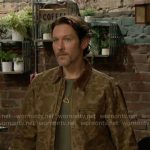 Daniel’s camo print jacket on The Young and the Restless