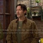 Daniel's camo print jacket on The Young and the Restless
