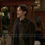 Daniel’s printed corduroy shirt on The Young and the Restless