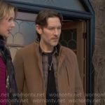 Danel’s tan brown coat on The Young and the Restless
