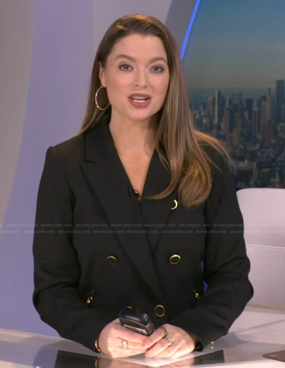 Dani’s black double breasted blazer on Good Morning America
