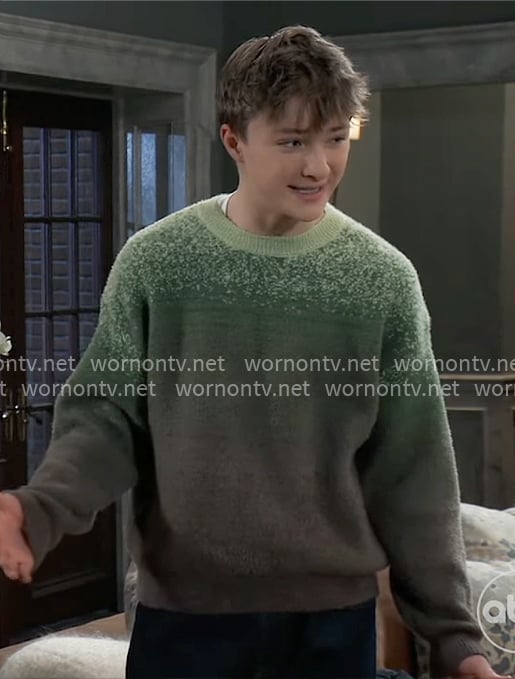 Danny’s green ombre sweater on General Hospital