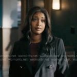 Daphne’s black double-breasted blazer on High Potential