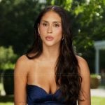 Dara’s blue corset confessional top on Summer House