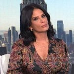 Darlene's black floral print wrap dress on Today