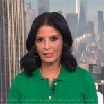 Darlene's green button front knit dress on Today