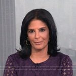 Darlene’s purple cutout mesh dress on Today