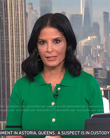 Darlene’s green button front knit dress on Today
