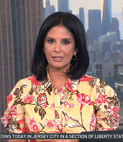 Darlene's yellow floral shirtdress on Today