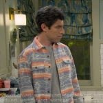 Dave’s multi colored printed shirt on The Neighborhood