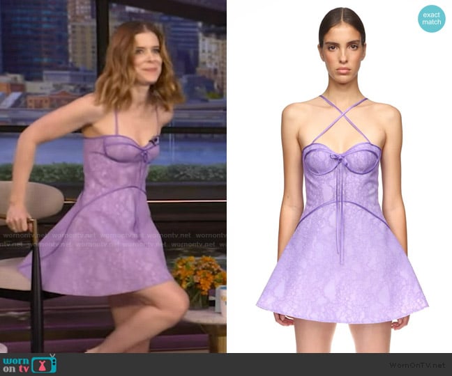 David Koma Lace Mini Dress worn by Kate Mara on Live with Kelly and Mark