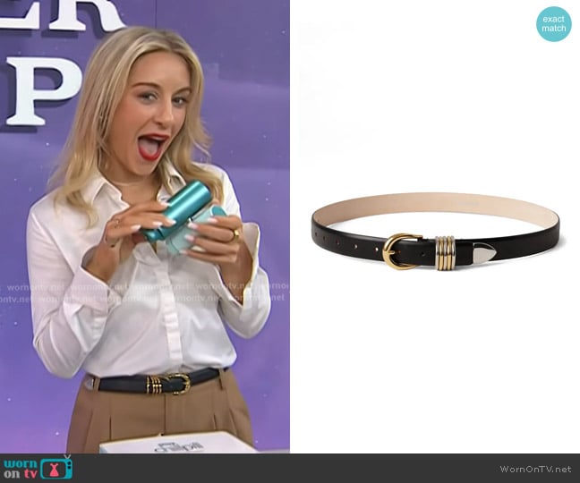 Déhanche Hollyhock Leather Belt worn by Dria Murphy on Today