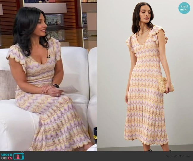 Derek Lam 10 Crosby x RTR Crochet Knit Dress worn by Dr. Tara Narula on Good Morning America
