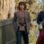 Eleanor denim jeans with folded cuffs on Imperfect Women