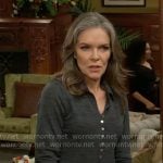 Diane’s grey polo top and pants on The Young and the Restless