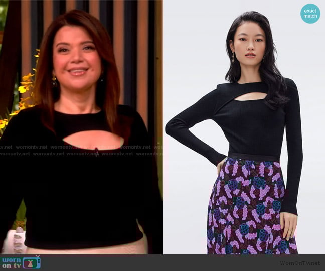 Diane von Furstenberg Bruno Top worn by Ana Navarro on The View