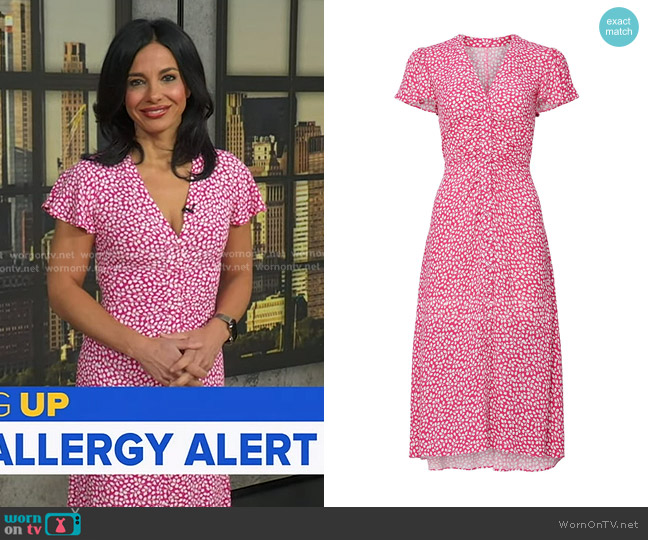 Diane von Furstenberg Cecilia Dress in Pink worn by Dr. Tara Narula on Good Morning America