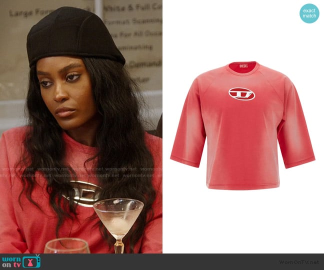 Diesel T-croxt Cotton T-shirt worn by Ciara Miller on Summer House