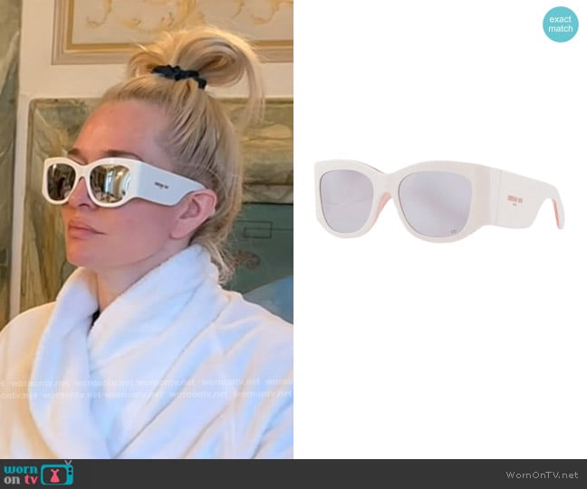 Dior DiorNuit S1I Smoke Mirror Square Ladies Sunglasses worn by Erika Jayne on The Real Housewives of Beverly Hills