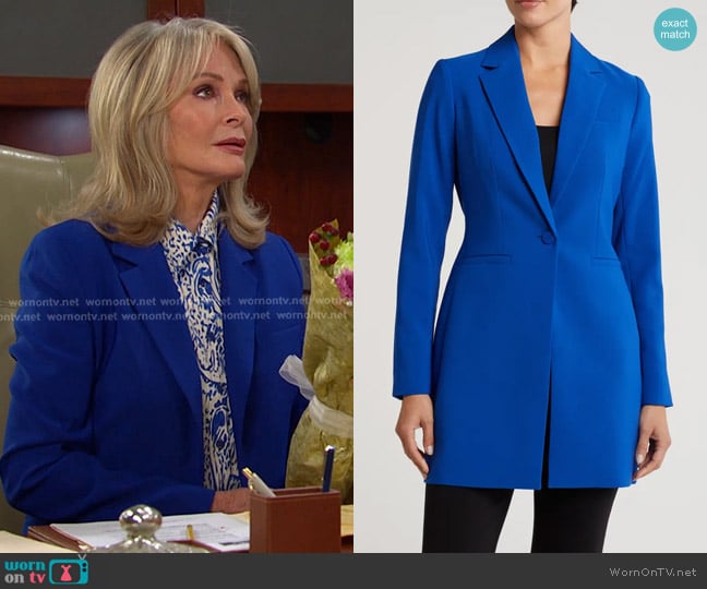 DKNY One-Button Topper Jacket worn by Marlena Evans (Deidre Hall) on Days of our Lives