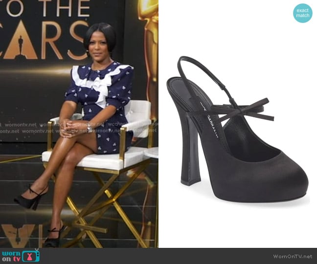 Dolce & Gabbana Vally Slingback Pump in Nero worn by Tamron Hall on Good Morning America