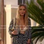 Dorit's navy polka dot jacket and pants on The Real Housewives of Beverly Hills