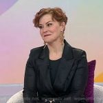 Jen Hartstein’s dot embroidered skirt and earrings on Today