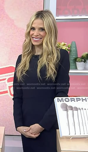 Dr. Marnie B. Nussbaum’s navy sheath dress on Today