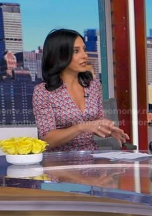 Dr. Tara Narula’s floral print wrap dress on Good Morning America