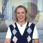 Dylan's navy argyle layered sweater on Today