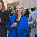 Dylan’s blue wrap coat on Today