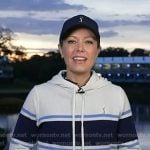 Dylan’s white coloblock hoodie on Today