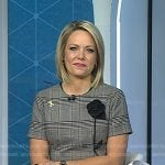 Dylan’s grey plaid floral applique dress on Today