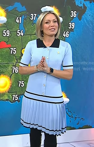 Dylan's blue pleated mini dress on Today