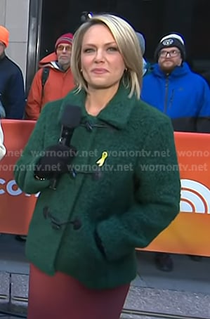 Dylan’s green toggle jacket on Today
