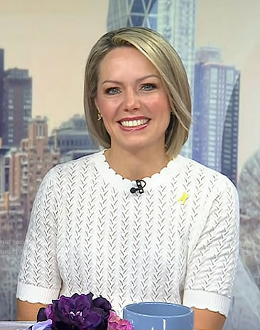 Dylan's white pointelle top on Today