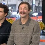 Ebon Moss-Bachrach's brown knit polo sweater on Today