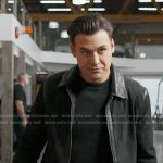 Eddie’s black suede zip jacket on 9-1-1