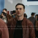 Eddie’s brown leather zip jacket on 9-1-1