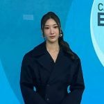 Ejae's navy strech waist coat on Today