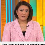 Elaine Quijano’s pink tweed jacket on CBS Mornings