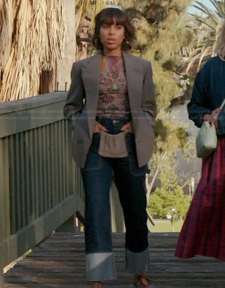 Eleanor denim jeans with folded cuffs on Imperfect Women