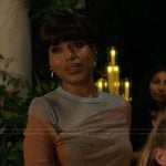 Eleanor’s printed drape bodysuit on Imperfect Women