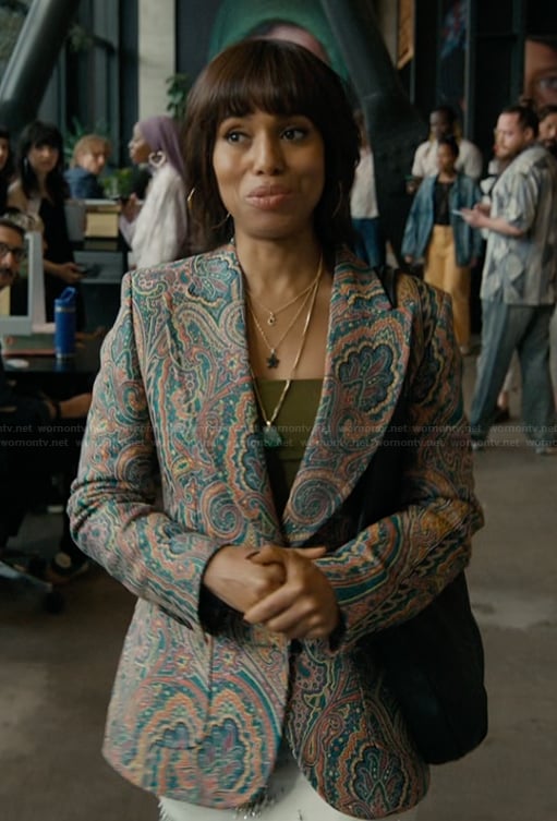 Eleanor's paisley print blazer on Imperfect Women